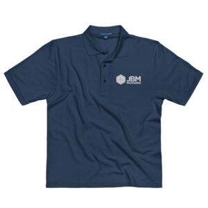 JBM White Logo Men's Premium Polo