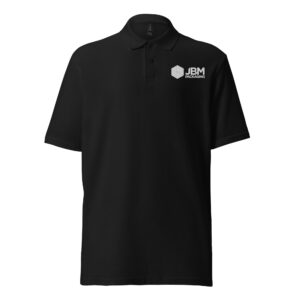 Women's JBM White Logo pique polo shirt